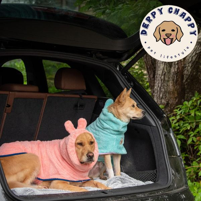 DERPY CHAPPY Premium Dog Towel Robe & Bathrobe │ for Drying Dogs after Baths, Swims & Rainy Walks │ Add to Cart Buy Now Microfiber Dog Bath Towel Robe │ Ultra‑Absorbent, Fast‑Drying & Adjustable Extra‑Warm Coat │ Made in Korea