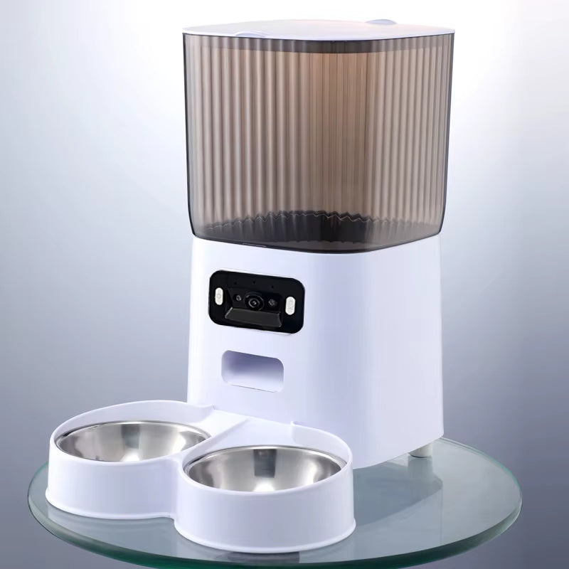 Revolutionary 5L Smart Automatic Cat Feeder with High-Definition Camera & Voice Recorder - Perfect for Cats and Dogs!