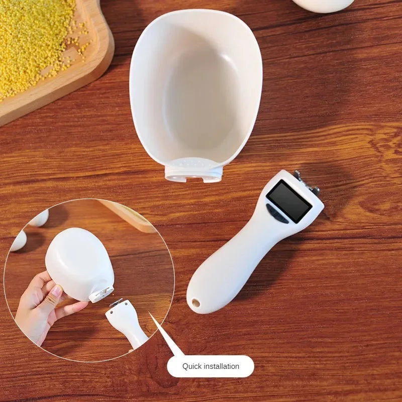 Precision Pet Food Measuring Scoop - Digital Spoon Scale with LED Display for Accurate Feeding