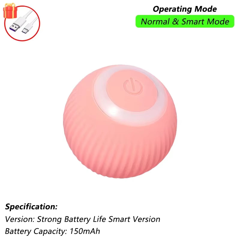 Engaging Smart Interactive Cat Toy Ball - Rechargeable Automatic Rolling Ball with Lifelike Tail for Endless Fun