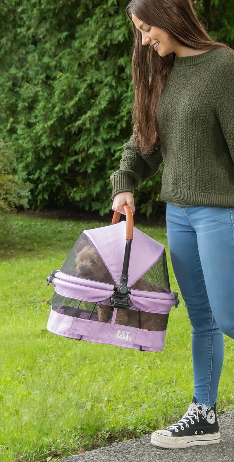 Elevate Your Pet's Travel Experience with the Pet Gear View 360 Ultra Lite Carrier & Car Seat for Small Dogs and Cats - Larkspur