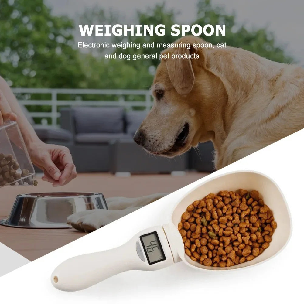 Precision Pet Food Measuring Scoop - Digital Spoon Scale with LED Display for Accurate Feeding