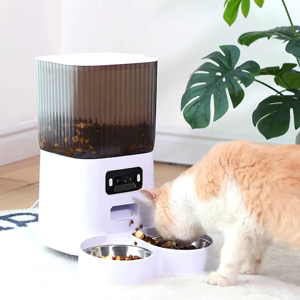 Revolutionary 5L Smart Automatic Cat Feeder with High-Definition Camera & Voice Recorder - Perfect for Cats and Dogs!