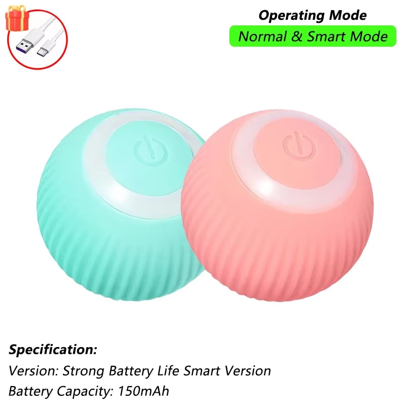 Engaging Smart Interactive Cat Toy Ball - Rechargeable Automatic Rolling Ball with Lifelike Tail for Endless Fun