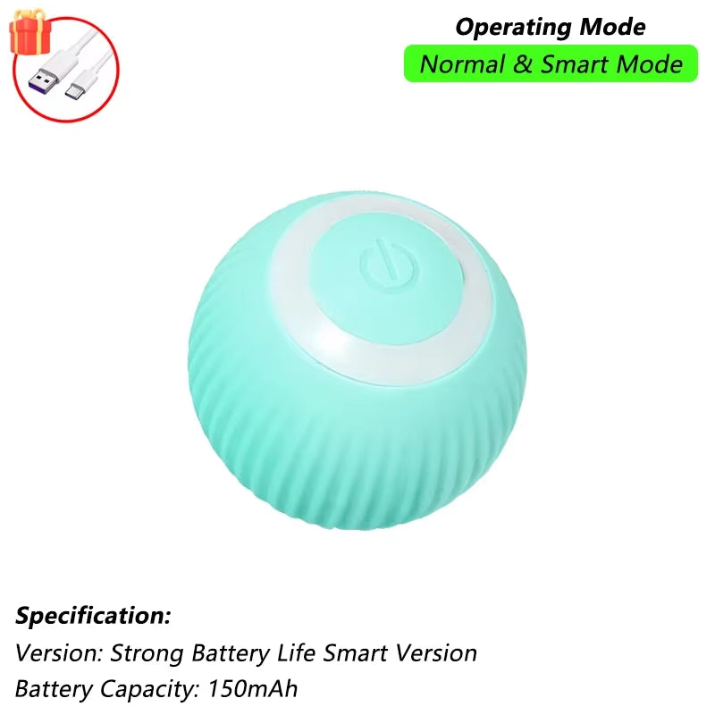 Engaging Smart Interactive Cat Toy Ball - Rechargeable Automatic Rolling Ball with Lifelike Tail for Endless Fun