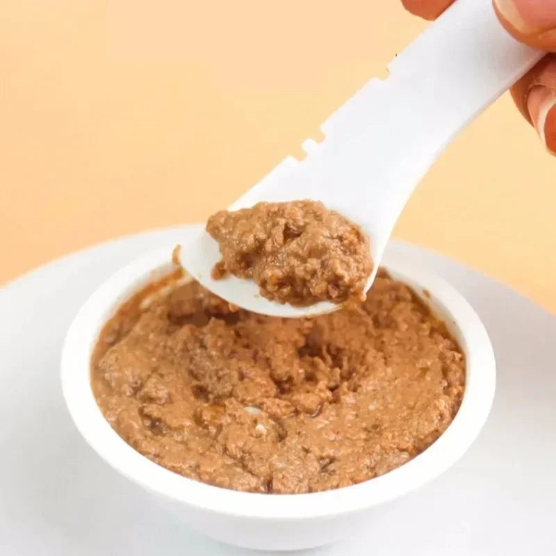 1PC Long Handled Pet Canned Food Spoon Cat Canned Food Opener Feeding Dog Stirring Dry and Wet Spoon Feeding Cat Shovel