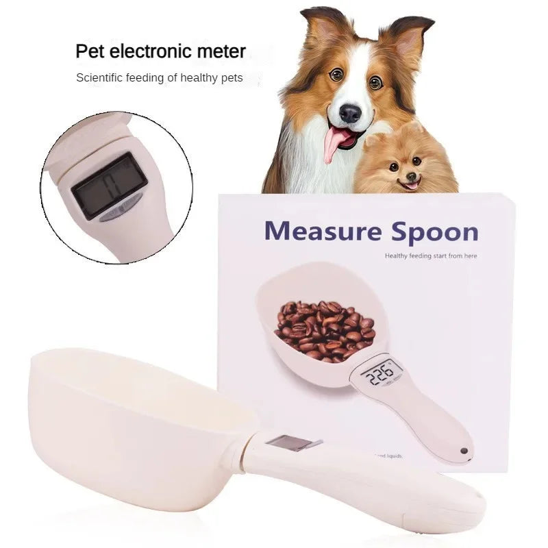 Precision Pet Food Measuring Scoop - Digital Spoon Scale with LED Display for Accurate Feeding