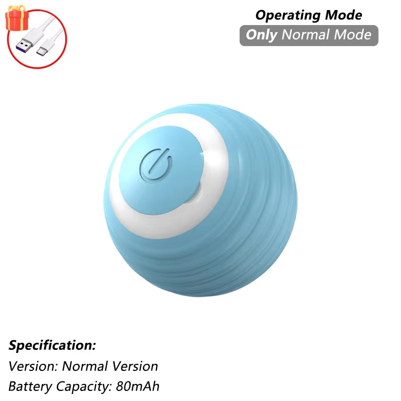 Engaging Smart Interactive Cat Toy Ball - Rechargeable Automatic Rolling Ball with Lifelike Tail for Endless Fun