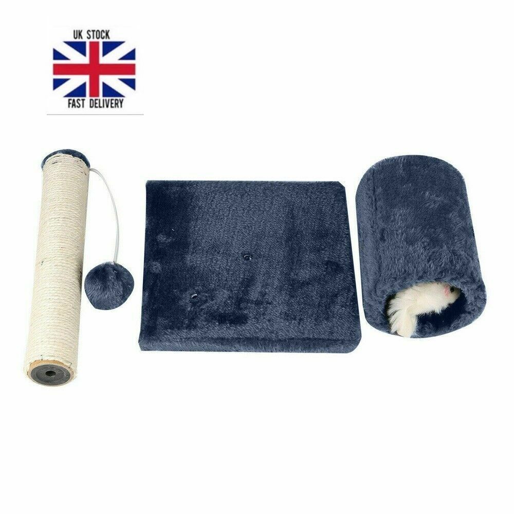 Delight Your Feline Friend with the Ultimate Cat Kitten Sisal Scratch Post Bed Toy Featuring a Fun Tunnel & Playful Mouse