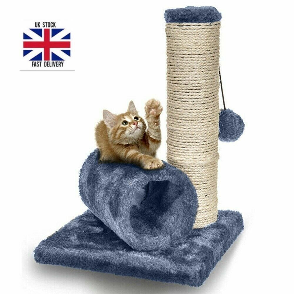 Delight Your Feline Friend with the Ultimate Cat Kitten Sisal Scratch Post Bed Toy Featuring a Fun Tunnel & Playful Mouse
